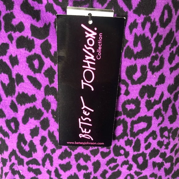 Betsey Johnson purple leopard print dress NWT - Picture 6 of 8